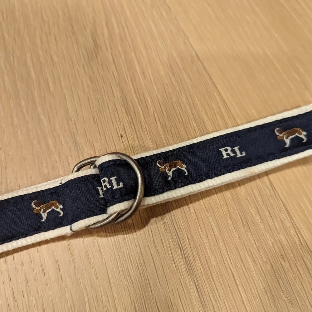 Navy Blue RL Dog Belt for a Baby